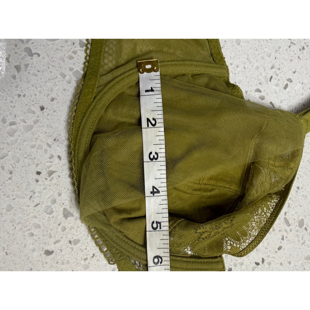 Simone Perele Olive Green Floral Lace Underwire Bra and Brief Lingerie Set READ! - Picture 9 of 12
